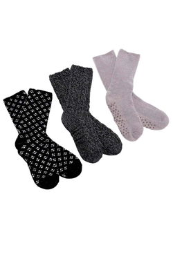 Cuddl Duds Faux Teddy Sherpa Lined Ballerina Socks Set of 2