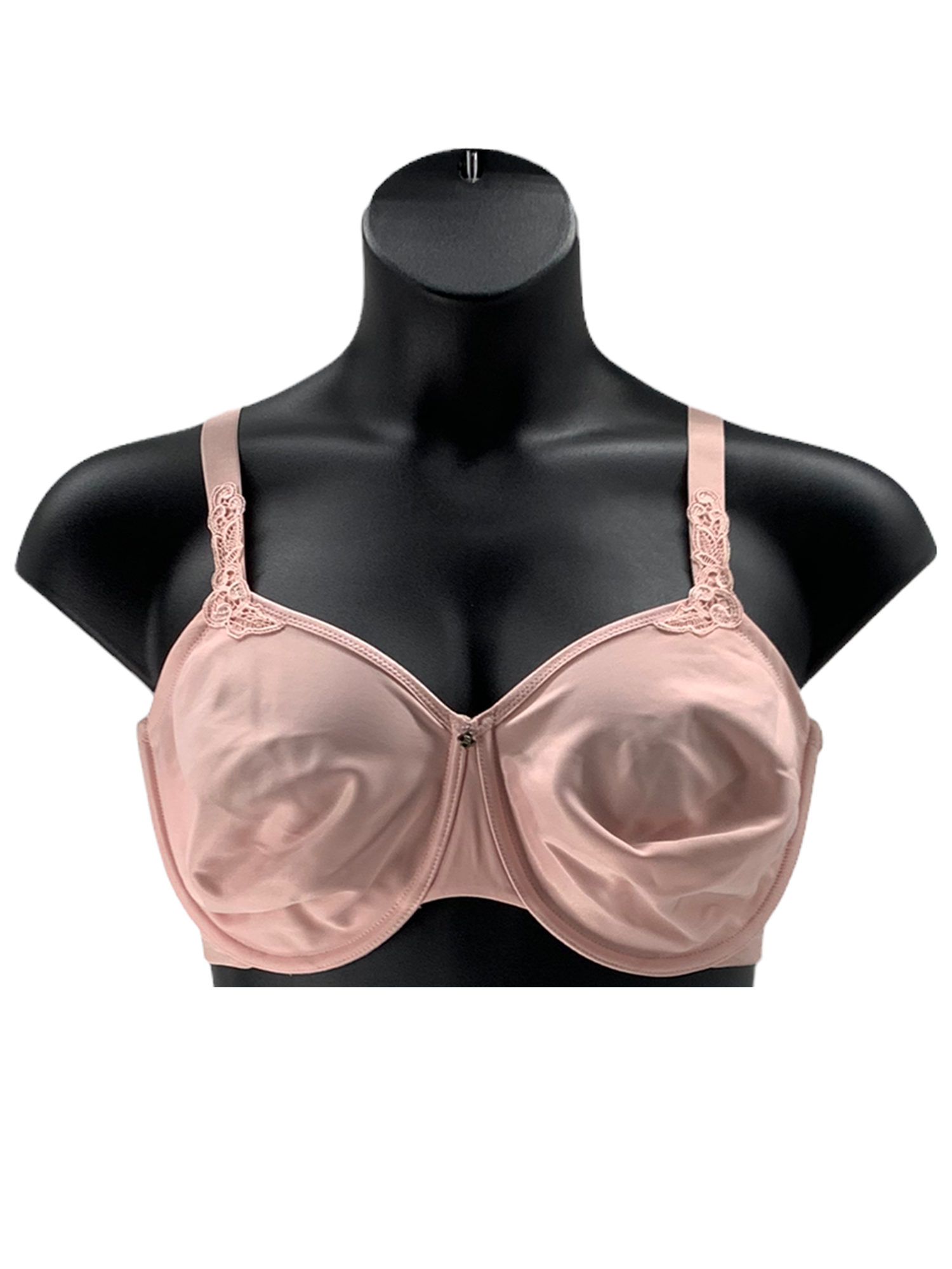 Breezies Body Luxe Minimizer Bra with Lace Detail Pale Blush