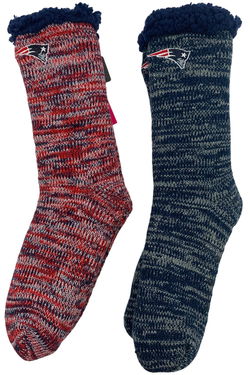 MUK LUKS Set of 5 Double Knit Boot Socks Berry