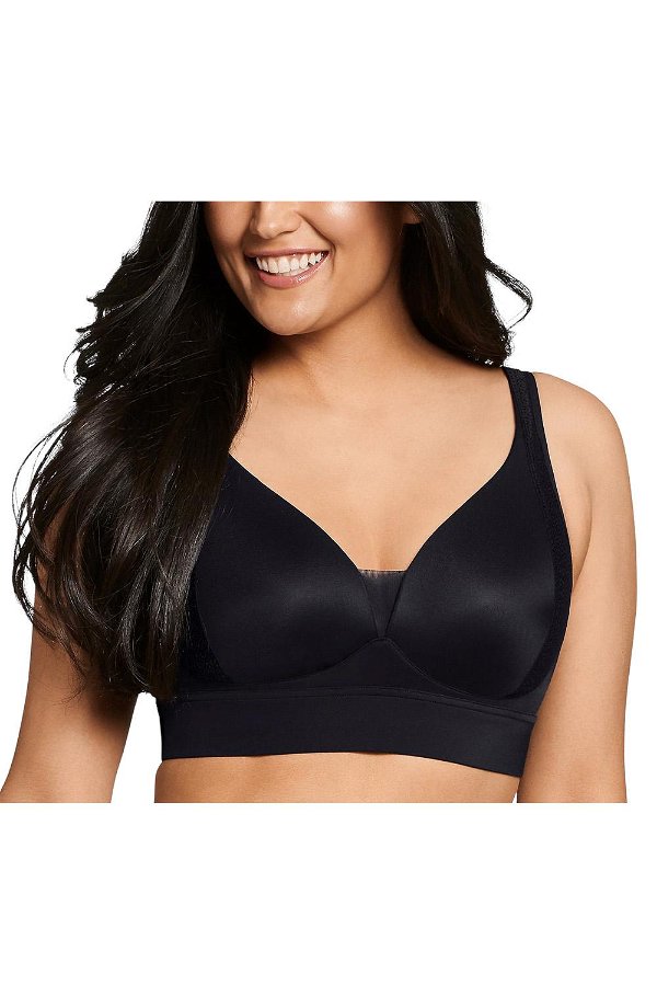 Jockey Forever Fit Soft Touch Lace Molded Cup Bra Black