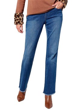 Denim & Co. Pull-On 5-Pocket Lightly Boot-Cut Jeans 