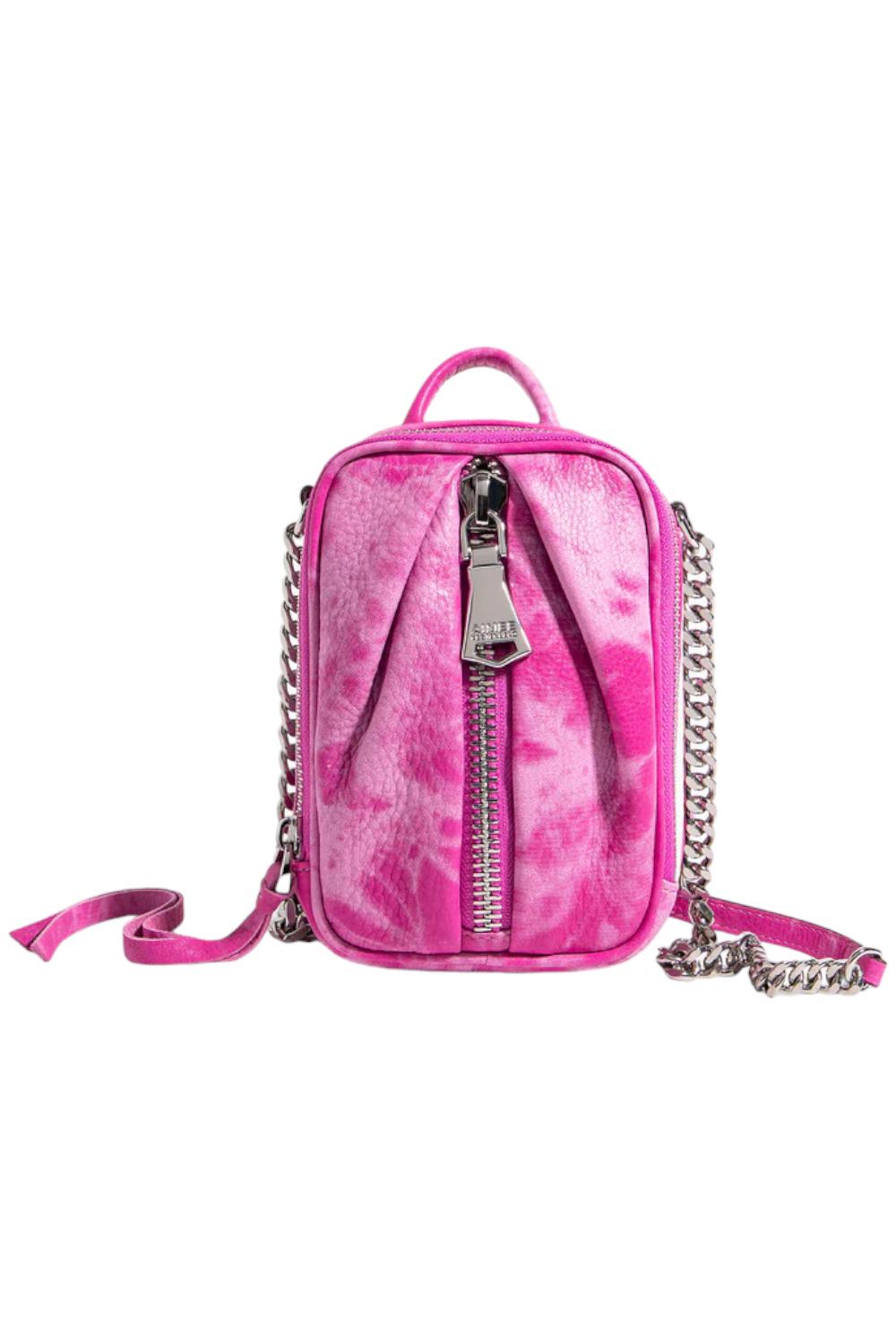 NWT Aimee Kestenberg Pink 2024 Tie-Dye Leather Satchel