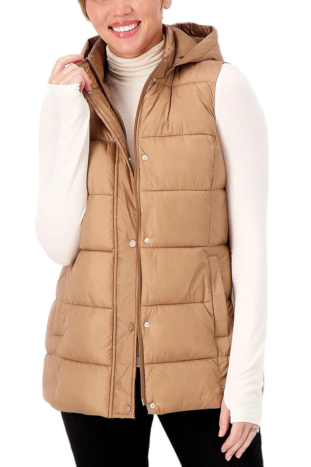 Susan graver water resistant quilted puffer jacket with removable hood hot sale