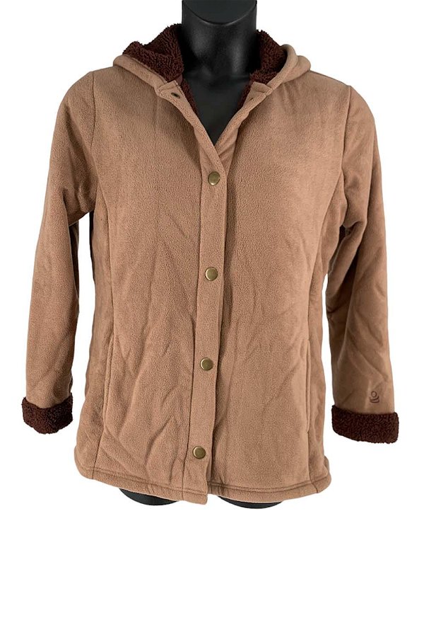 CUDDL DUDS Women's Fleecewear Bonded Sherpa Snap Front Jacket