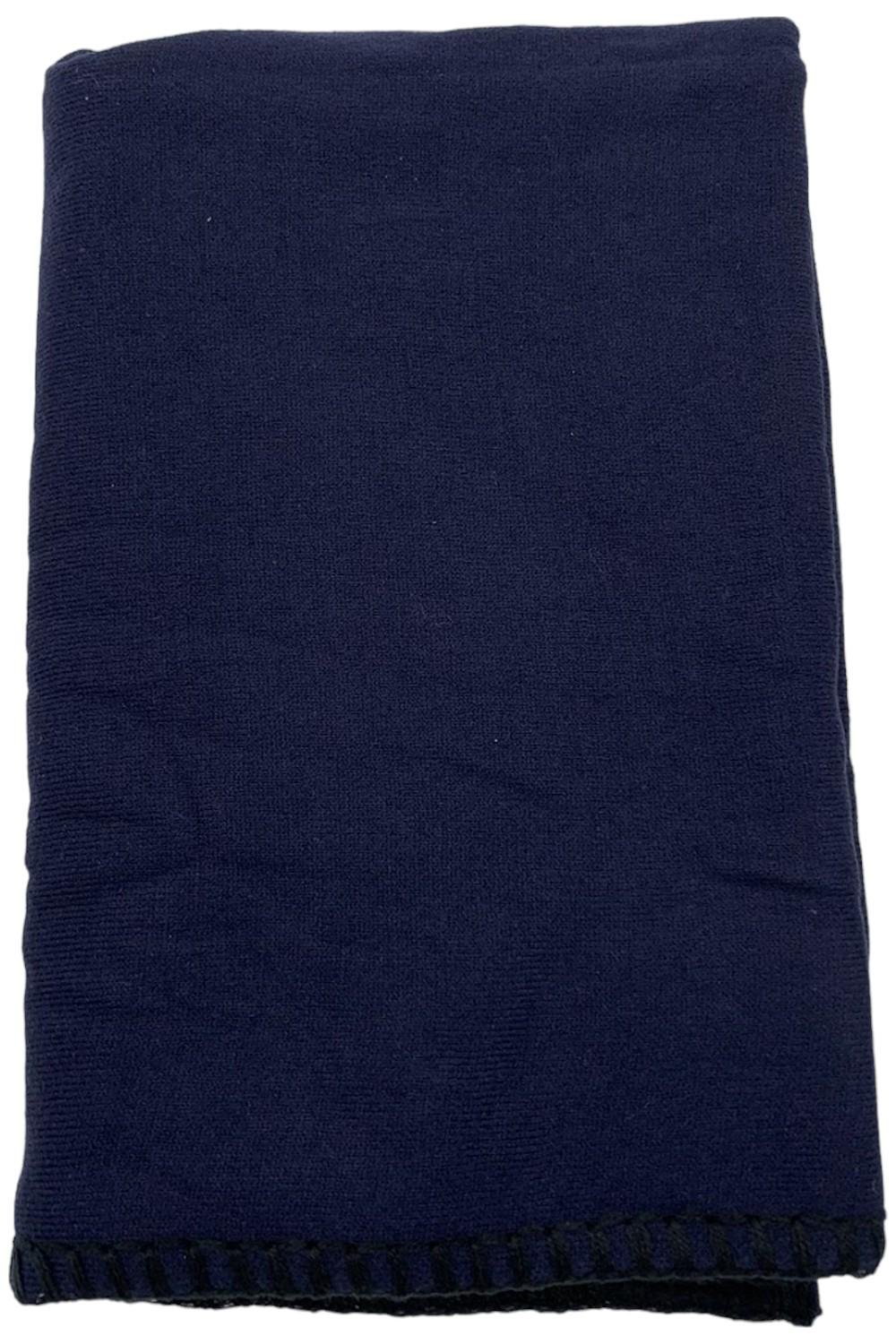 Patricia Nash Knit Scarf with Contrast Stitching Cobalt