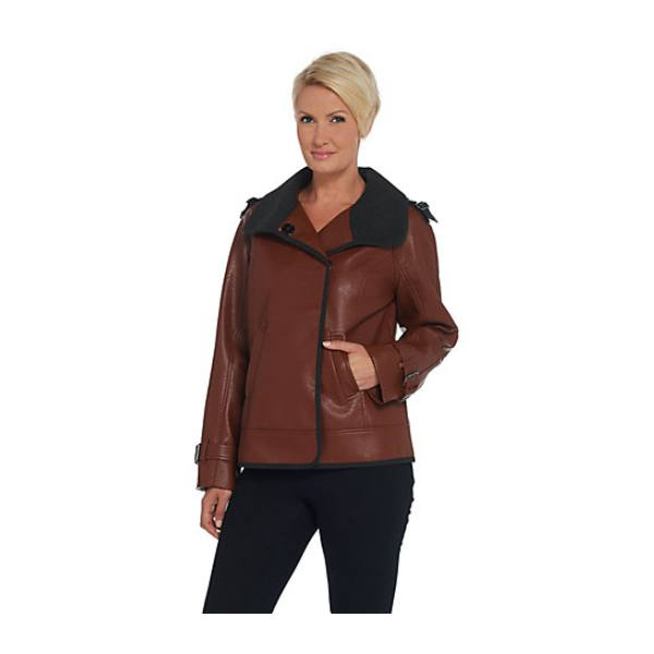 Dennis basso leather on sale jacket