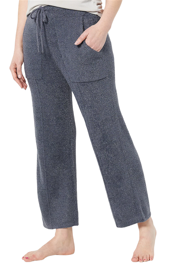 Barefoot Dreams CozyChic Lite Cropped Seamed Pants Pacific Blue