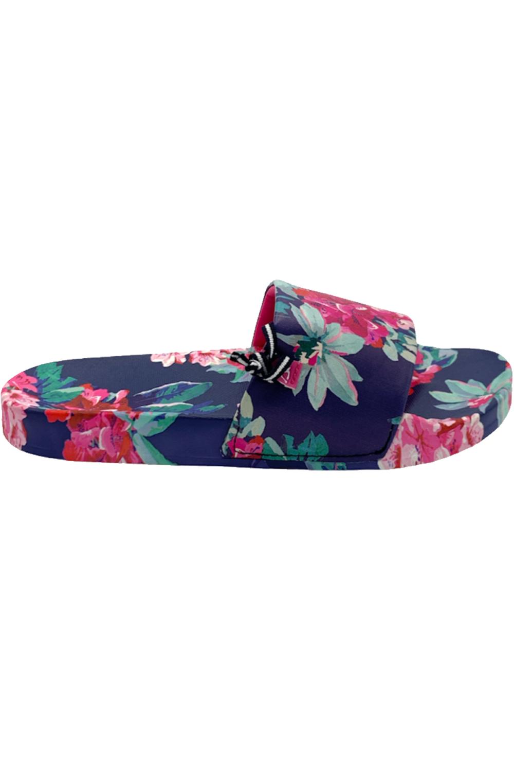 Joules printed best sale pool slide sandals