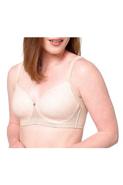 Breezies Soft Support Lace Bras Warm Beige - Set of 2