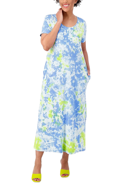 Cuddl Duds Flexwear Short Sleeve Maxi Dress