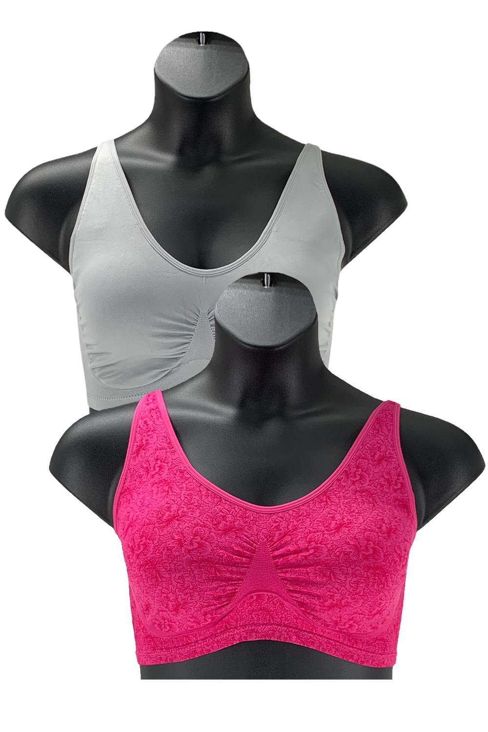 Rhonda Shear 2-pack Lace Back Ahh Bra w/ Removable Pads Red/Pewter – ASA  College: Florida