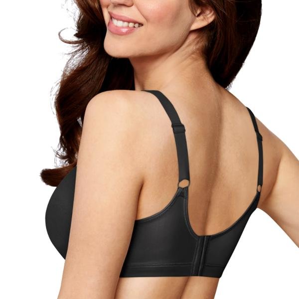 Bali Double Support Soft Back Smoothing Wirefree Bra Black - Set