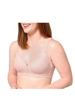Breezies Wild Rose Seamless Wirefree Support Bra Plum Perfect