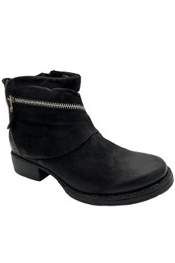 Vince Camuto Leather Buckle Mid-Shaft Boots Kempreea Black