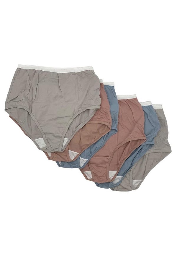 Breezies 6-pack 100% Cotton Brief Panty Cool Multi