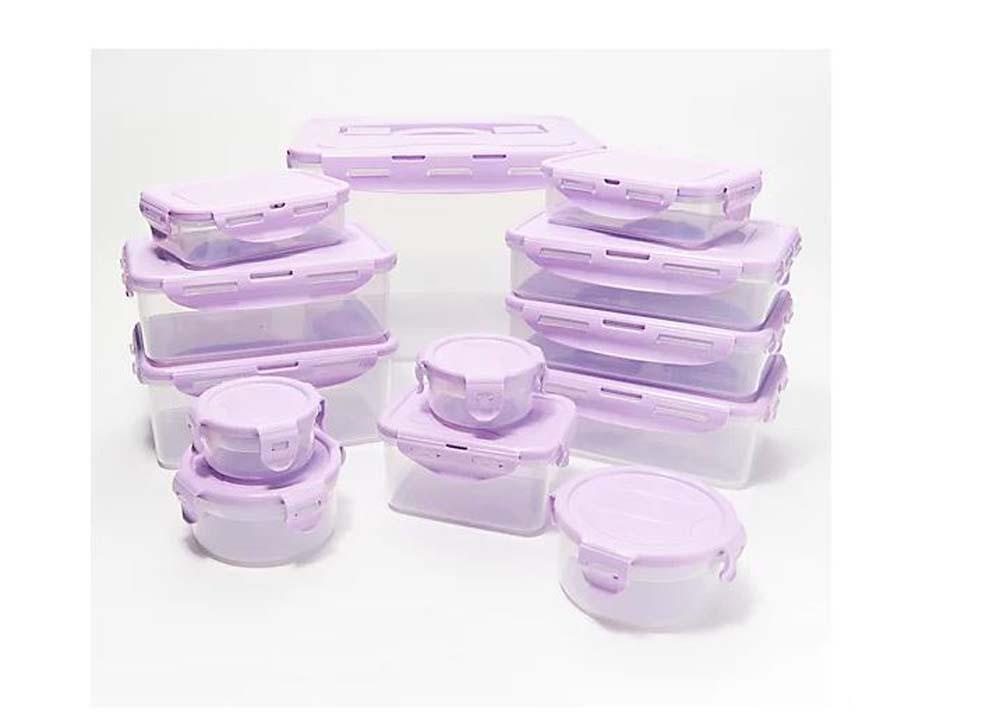 New shops Lock & Lock LocknLock 13-Pc Multi-Function Nestable Storage Set Lavender HTF