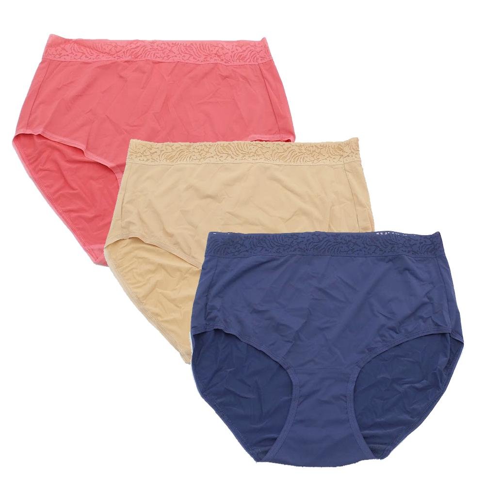 Breezies -Set of 6 100% Cotton High-Cut Brief Panties w/UltimAir -Size 5 -  Basic