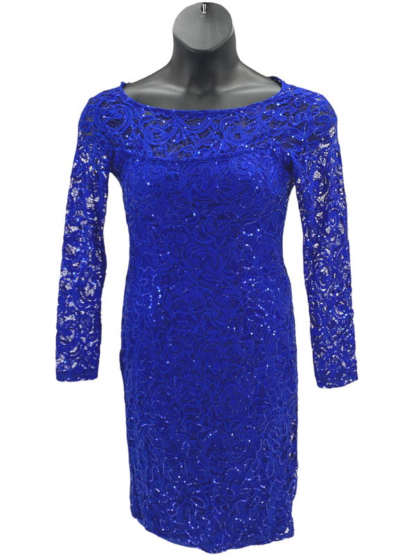 Marina long sleeve lace clearance sequin dress