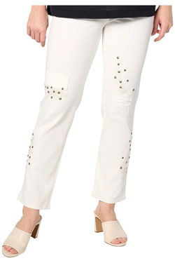 LOGO by Lori Goldstein Straight Leg Jean