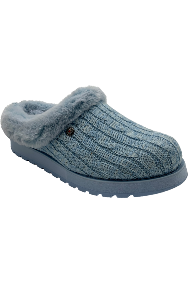 Skechers sweater knit store faux fur slippers