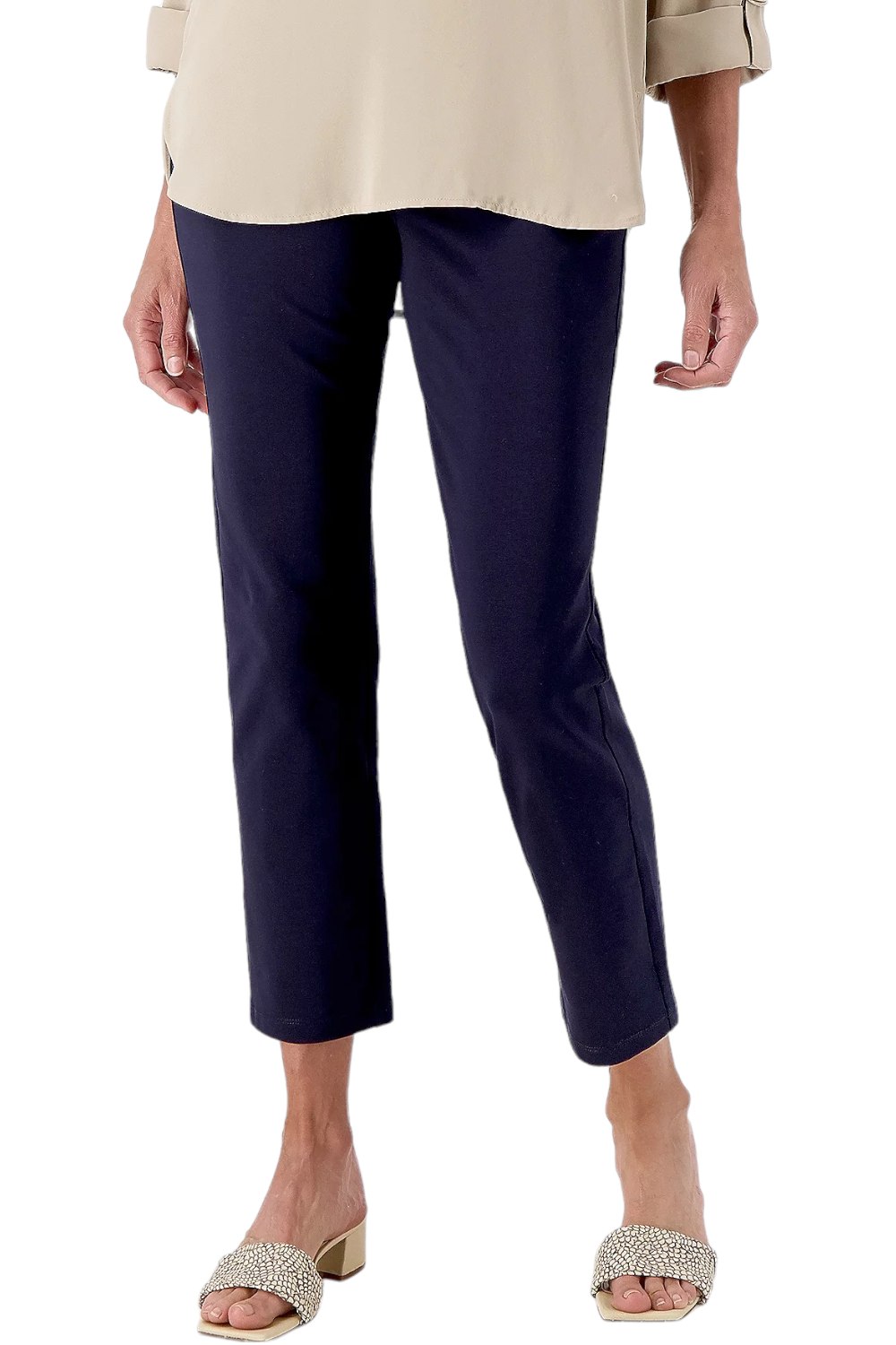 Susan Graver Weekend Premium Stretch Slim Leg Pants - Black Size M