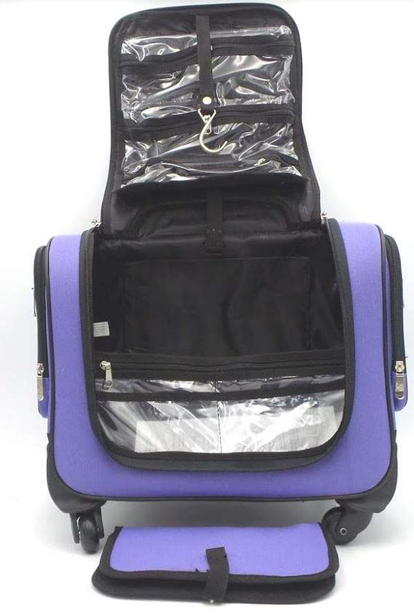 Weekender Bag with Snap-In Toiletry Case by Lori Greiner Amethyst 