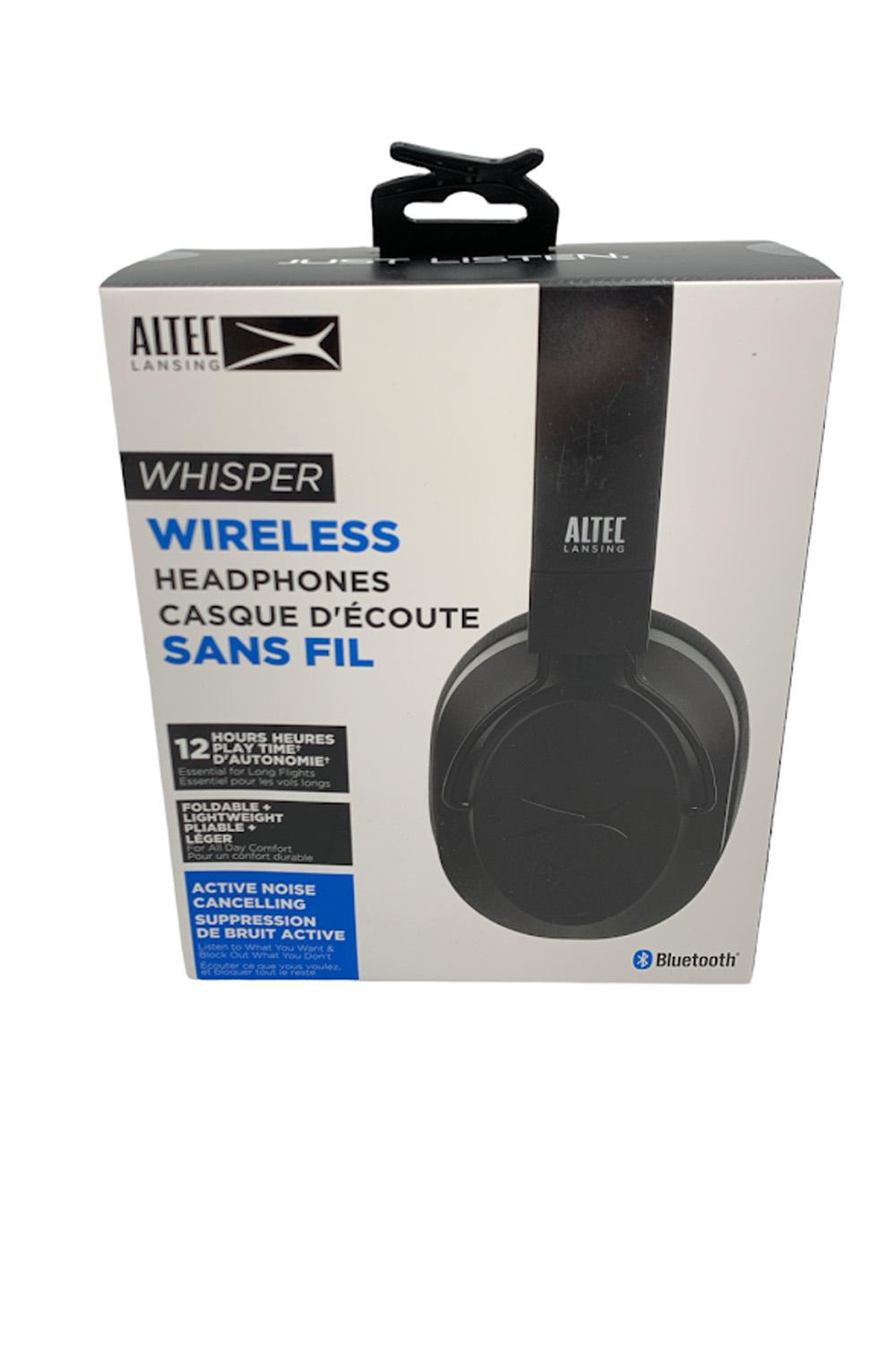 Altec lansing whisper discount noise cancelling headphones