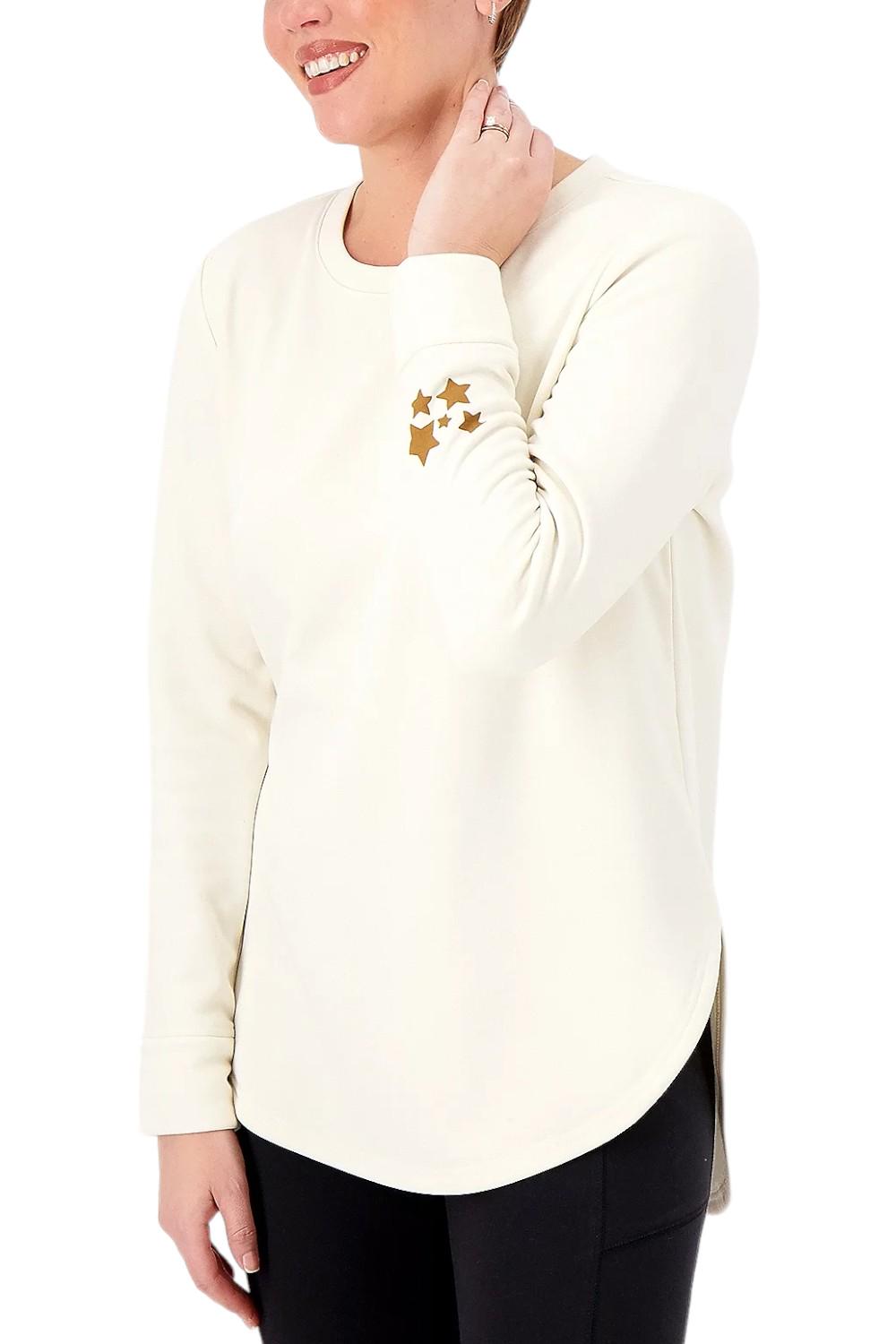 Anybody Fur Fleece Tunic Top Natural