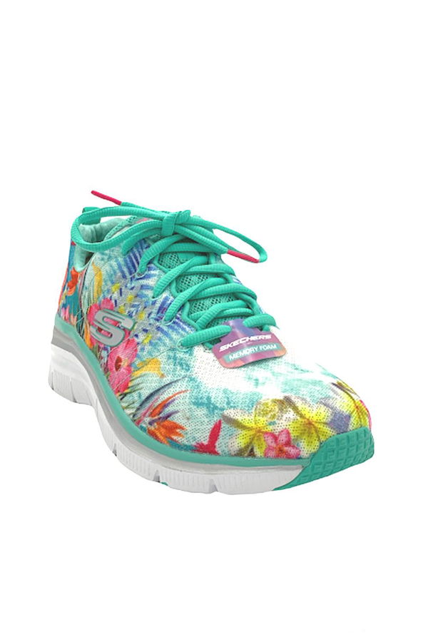 Skechers tropical print sneaker 2024 wedges