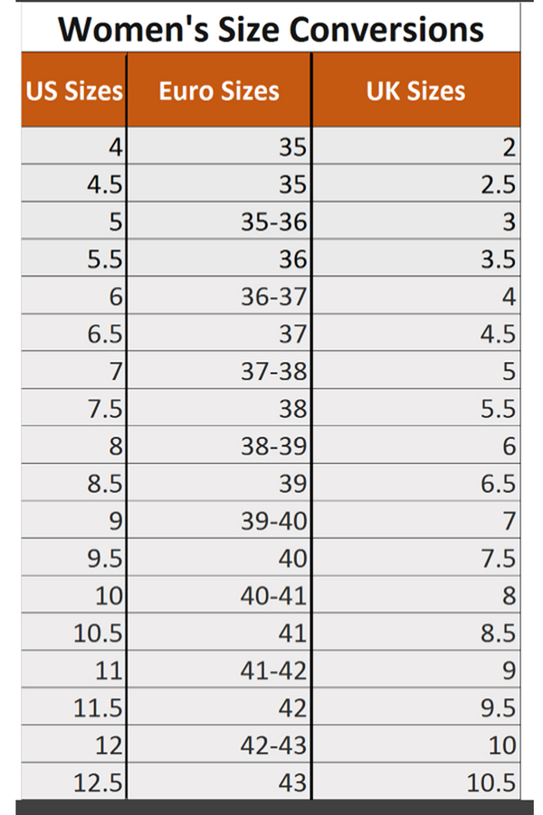 Ugg cheap conversion chart