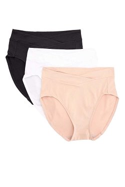 Ellen Tracy 4-Pack Full Brief Panties Seamless Underwear Neutrals