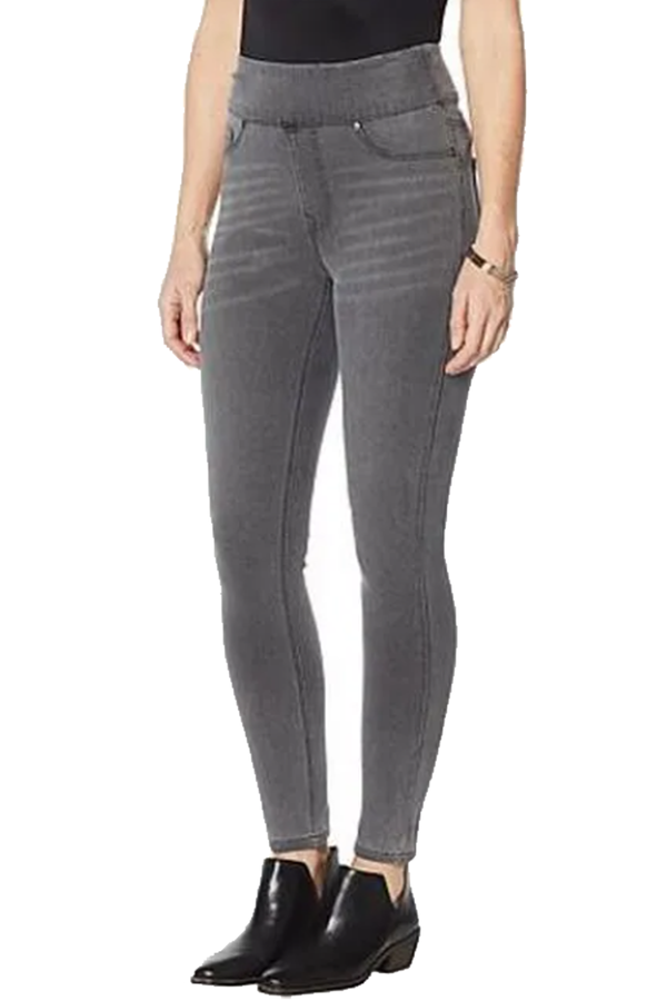 DG2 by Diane Gilman Classic Stretch Skinny Denim Jegging Gray