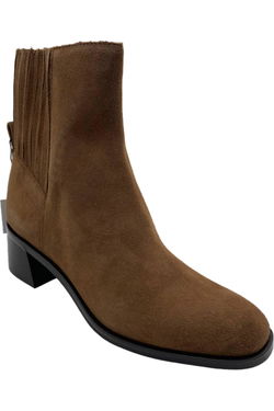 BEARPAW Christie Suede Sheepskin Fringe Boot with NeverWet Dusty