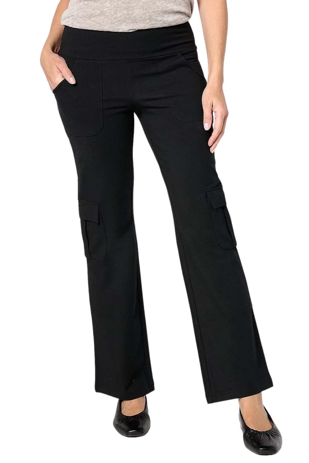 Women with Control Regular Tummy Control Boot-cut Cargo Trousers 