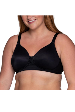 2 Breezies Full Coverage Unlined Underwire Support Bras Black 36B