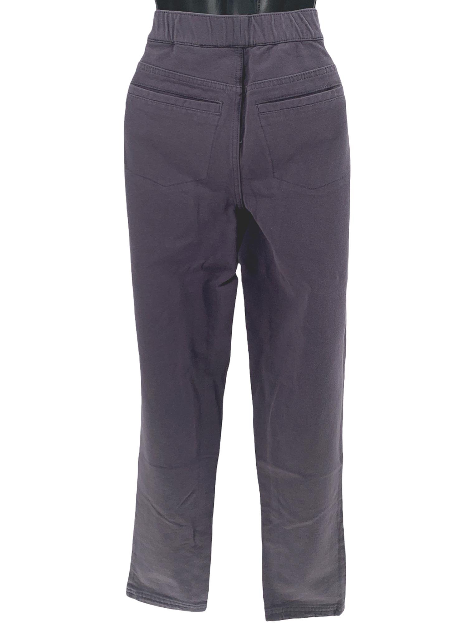 Denim & Co. Comfy Knit Denim Slim Leg 5-Pocket Ankle Jeans Gray