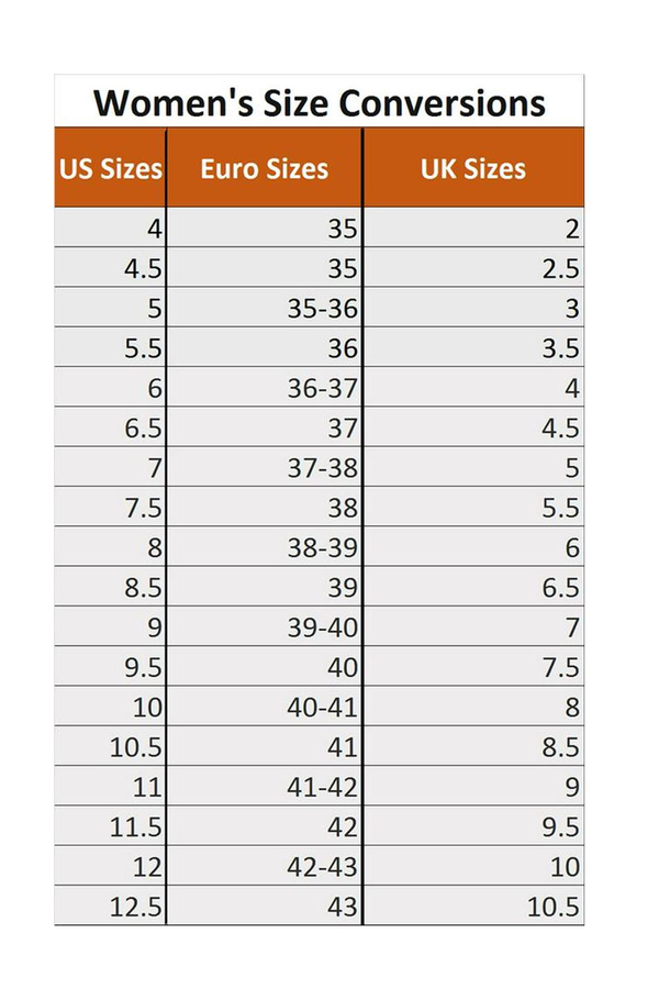 Keds womens size on sale chart