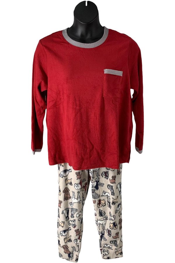Cuddl Duds Fleecewear with Stretch Petite Jogger Pajama Set 