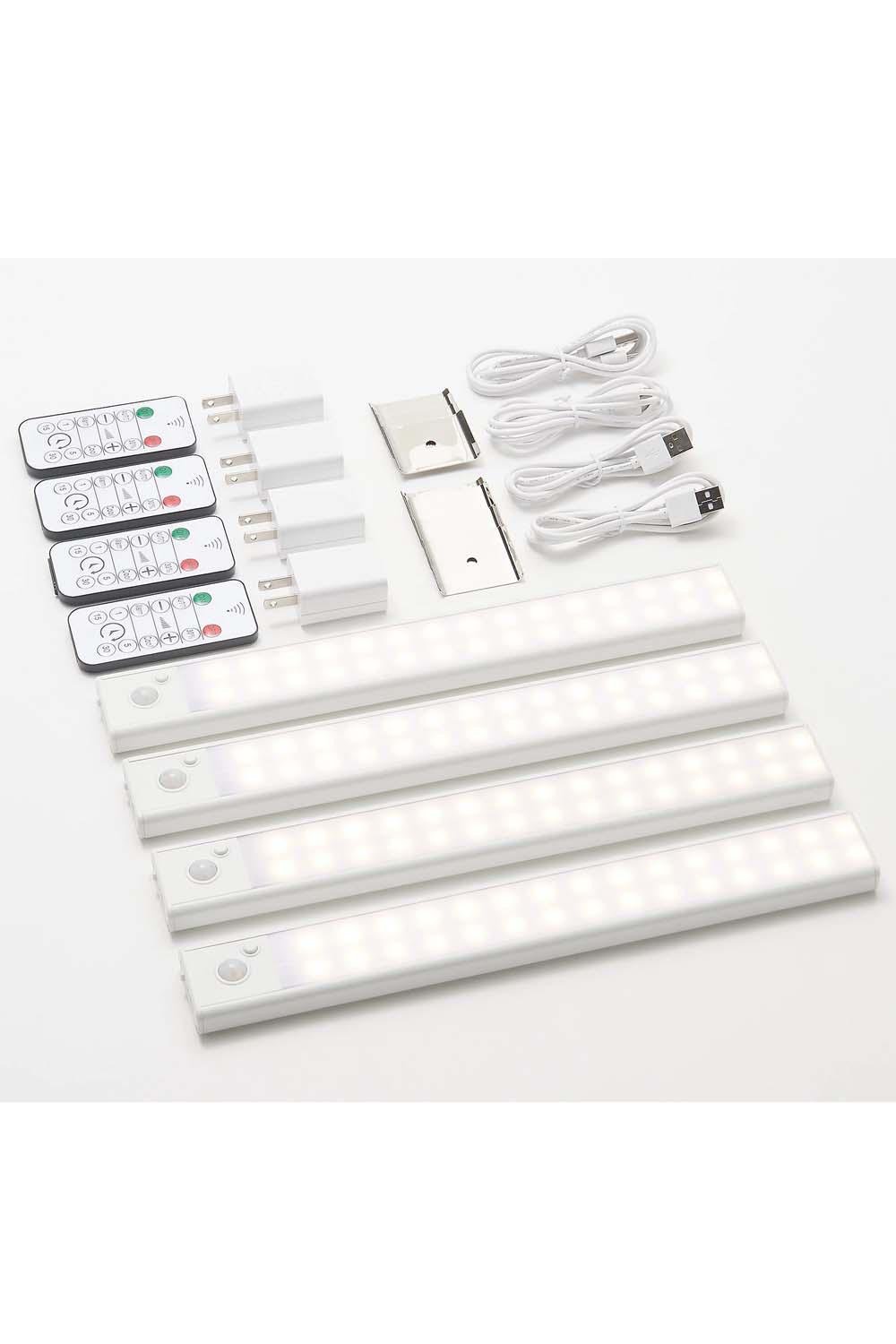 BrightLiving Set of 4 Rechargeable Motion Sensor 10 LED Lights