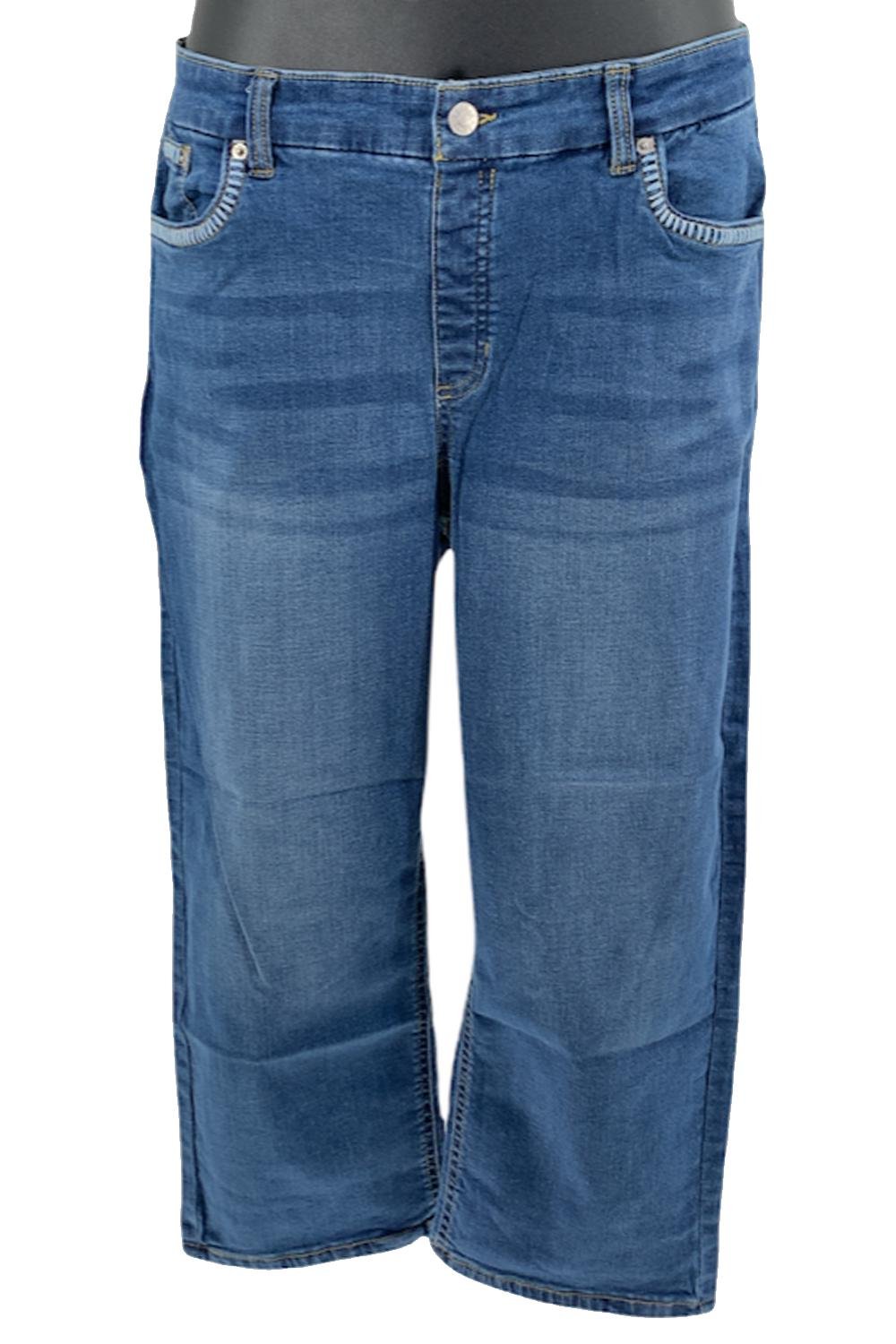Denim & Co. Easy Stretch Denim Cropped Slim Straight Jeans