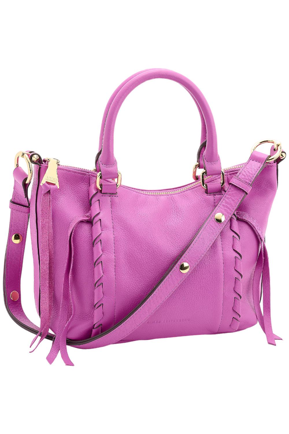 Aimee Kestenberg Chakra Leather Satchel Crossbody Fuschia | Jender