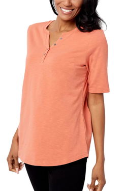 Denim & Co. Short Sleeves