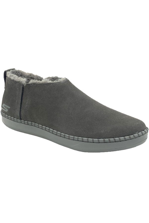 Skechers go vulc 2 hot sale suede faux fur booties