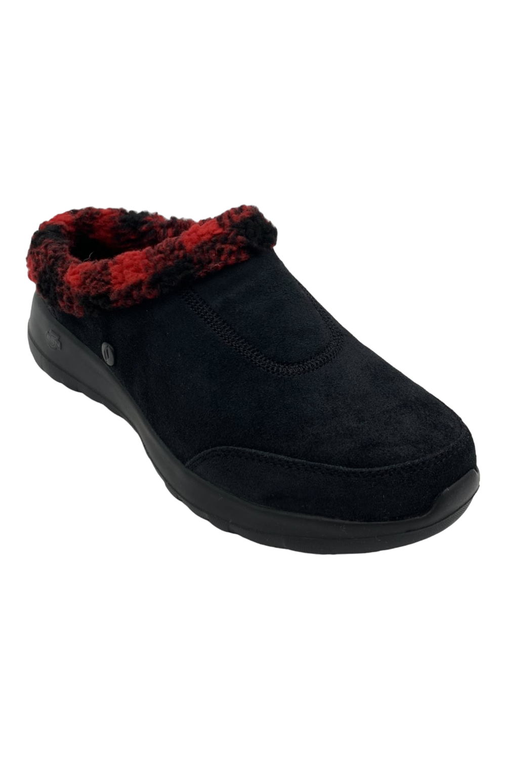 Skechers gowalk suede sale faux fur clogs