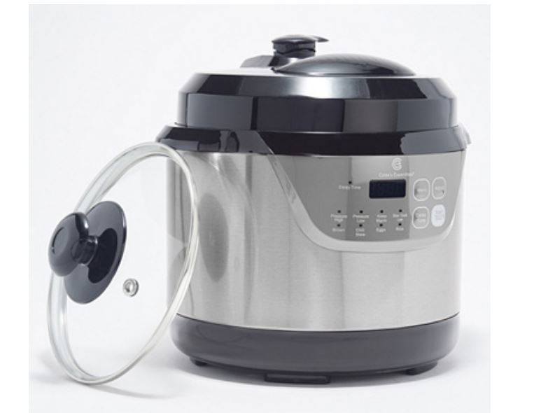 Cook s Essentials 3 qt Pressure Cooker with Glass Lid Stainless