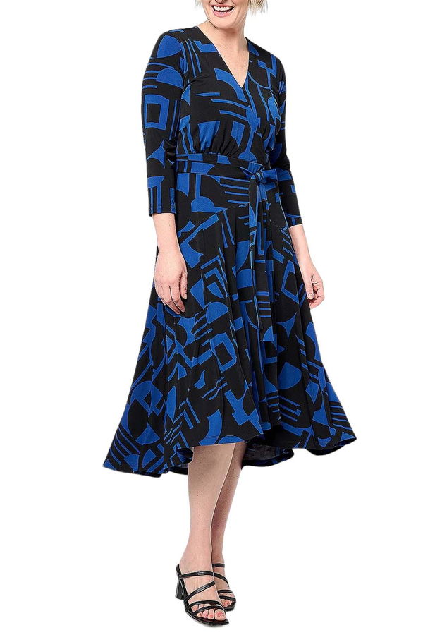 Colleen Lopez Flutter-Sleeve Midi Dress with Pockets