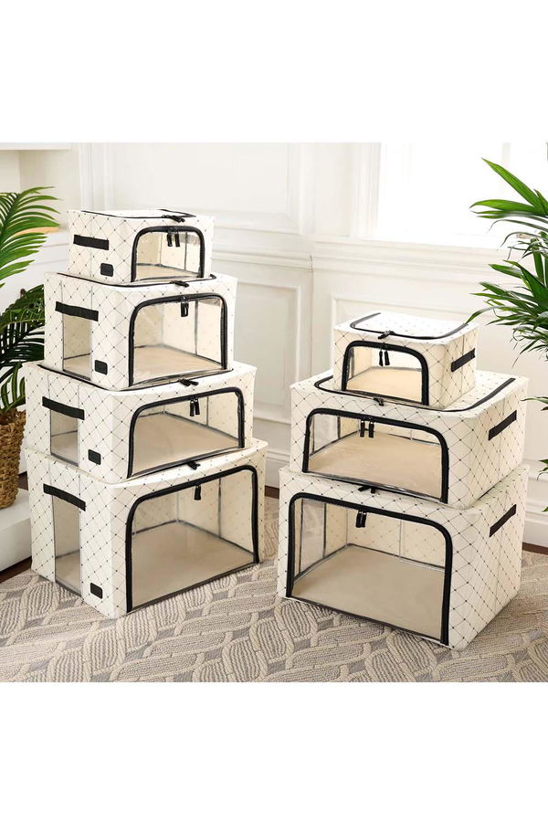 Periea S/3 Collapsible Small, Medium and Large Storage Boxes 